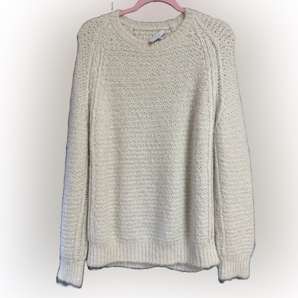 IRO Wool Alpaca Oversized Cream Knit Sweater,‎ Size Large - Picture 1 of 4